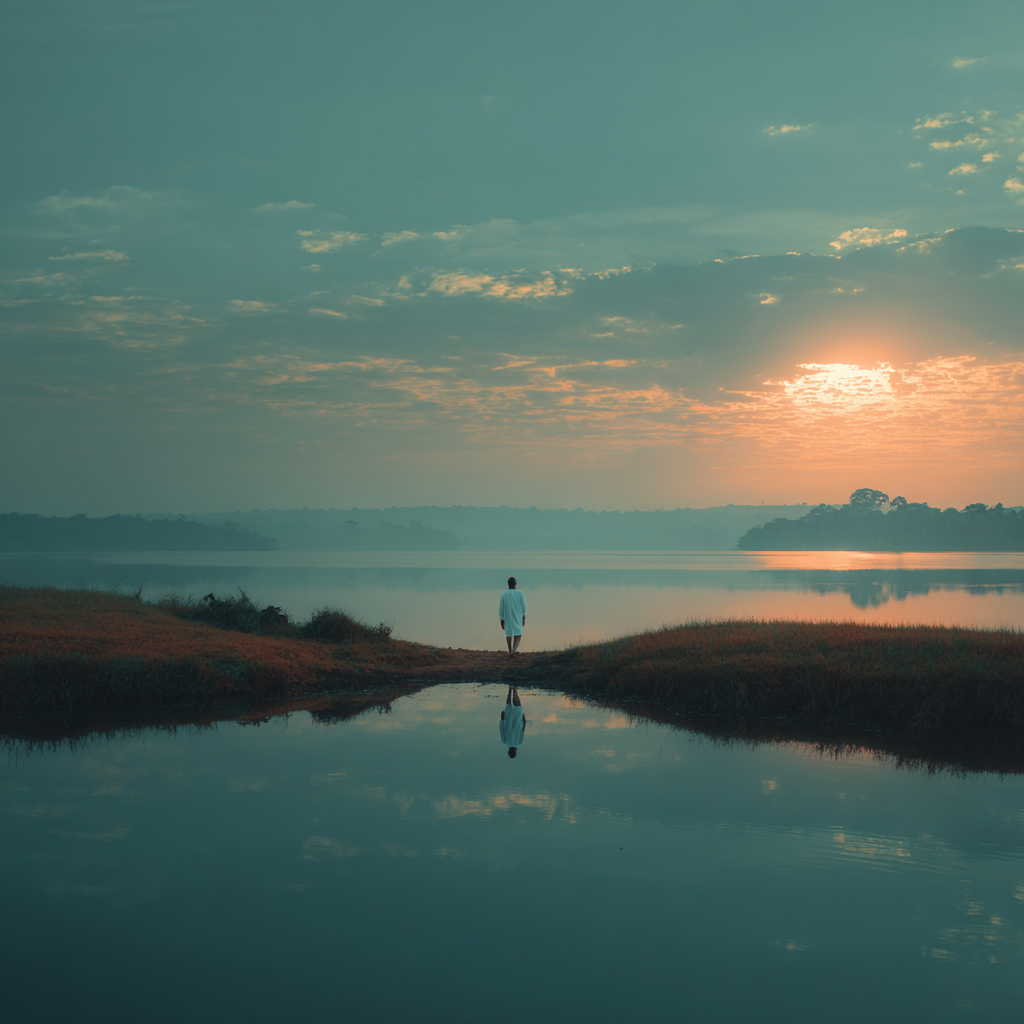 Lago Corumbá IV ao amanhecer